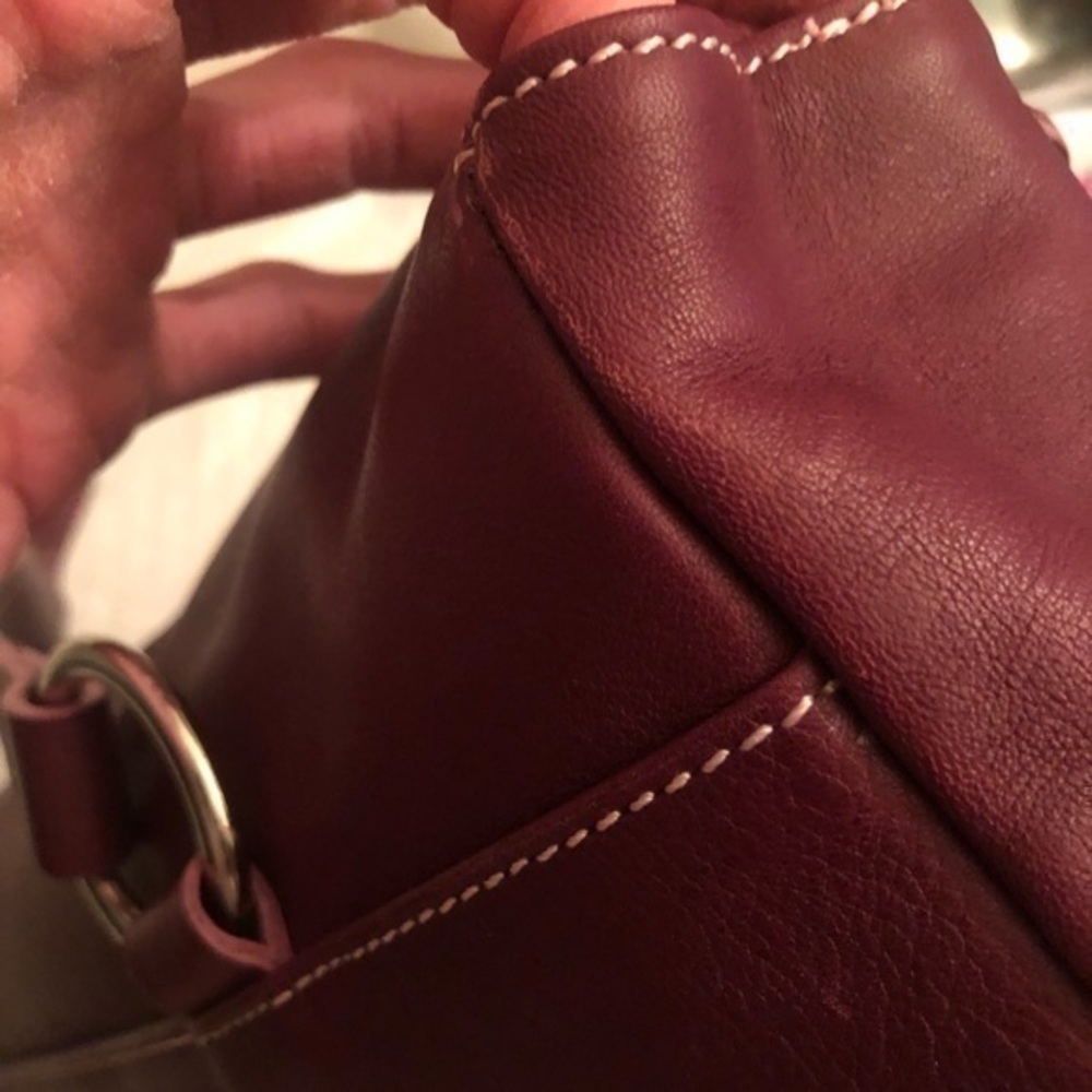 Claudia Firenze burgandy red leather bag - Picture 10 of 16